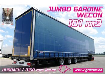Wecon JUMBO GARDINENSATTEL /MEGA 101m3 /MASCHINENTRANS  - 侧帘拖车