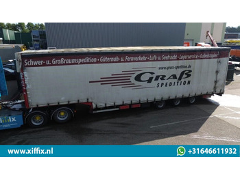 Wiese 3-ass. Semi dieplader met huifopbouw  - 低装载半拖车