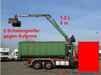  Abrollcontainer 23 m³ + Kran Hiab F 95S 1.2t 8m - 滚出式集装箱：图1