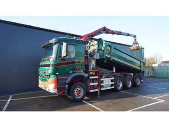 起重车 Mercedes-Benz AROCS 3542 8X4 2 SIDE TIPPER WITH HMF Z 1943 CRANE 407.000KM：图2