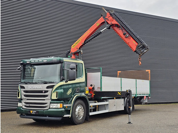 栏板式/ 平板卡车, 起重车 Scania P320 4x2 / PALFINGER PK 14002 CRANE / KRAN：图3