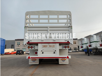 新的 栏板式/ 平板半拖车 用于运输 散装材料 SUNSKY：图2