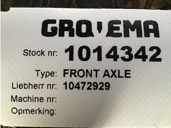 轴及其零件 Liebherr Front Axle：图4