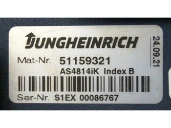 ECU 适用于 材料装卸设备 Jungheinrich 51159321 | Rij/hef regeling drive/lifting controller AS4814Ik Index:图4 ECU 适用于 材料装卸设备 Jungheinrich 51159321 | Rij/hef regeling drive/lifting controller AS4814Ik Index:图4