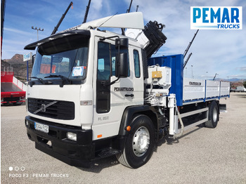 栏板式/ 平板卡车, 起重车 VOLVO FL 250 GRUA CAJA FIJA：图2