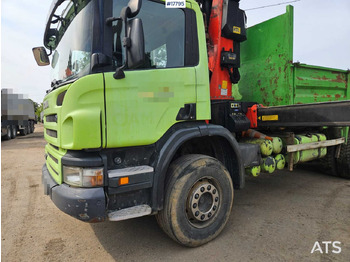 栏板式/ 平板卡车, 起重车 2007 Scania P 340：图3