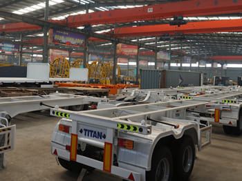 新的 底盘半拖车 用于运输 集装箱 TITAN Shipping Container Trailer for Sale in Ghana：图3