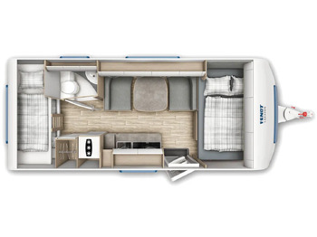 旅行拖车 Wohnwagen Fendt Bianco Activ 515 SKF volle Hütte：图2