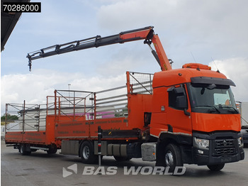 栏板式/ 平板卡车, 起重车 Renault C 380 4X2 Combi Palfinger PK18002-EH Kran Crane Retarder Euro 6：图3