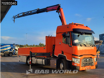 栏板式/ 平板卡车, 起重车 Renault T 380 4X2 Palfinger PK18002-EH Kran Crane Retarder Standklima Euro 6：图3