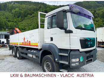 栏板式/ 平板卡车, 起重车 MAN TGS 33.440 6x4 Blatt/Blatt Mit Palfinger PK16500：图2