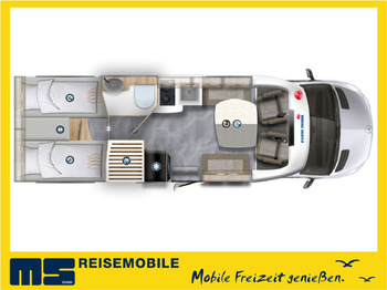 半集成房车 Eura Mobil PROFILA T 726 EF / -2025-/RAUMBAD & EINZELBETTEN：图2
