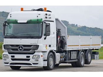 起重车, 栏板式/ 平板卡车 Mercedes-Benz ACTROS 2544 * HIAB 377 E - 8 HIPRO + FUNK* TOP：图3