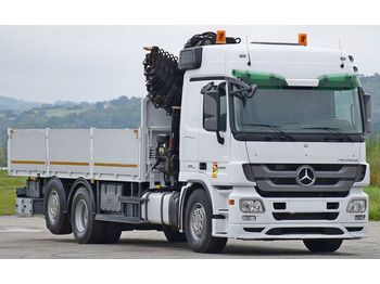 起重车, 栏板式/ 平板卡车 Mercedes-Benz ACTROS 2544 * HIAB 377 E - 8 HIPRO + FUNK* TOP：图4