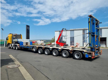 低装载半拖车 Goldhofer STZ-H6-57/80A Teleskop-Tieflader Waggontransport：图4