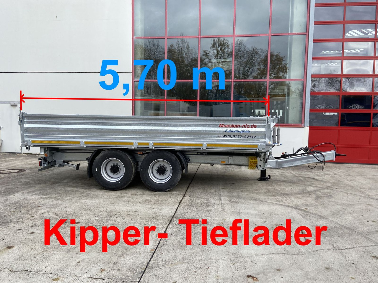 Möslein 14 t Tandem- Kipper Tieflader 5,70 m lang, Brei - 翻斗拖车:图1 Möslein 14 t Tandem- Kipper Tieflader 5,70 m lang, Brei - 翻斗拖车:图1