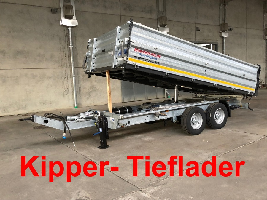 Möslein TTD11- BA Verzinkt neuer Tandem 3- Seitenkipper Tiefladermit Bordwand- Aufsatz-- Neufahrzeug -- - 翻斗拖车:图1 Möslein TTD11- BA Verzinkt neuer Tandem 3- Seitenkipper Tiefladermit Bordwand- Aufsatz-- Neufahrzeug -- - 翻斗拖车:图1