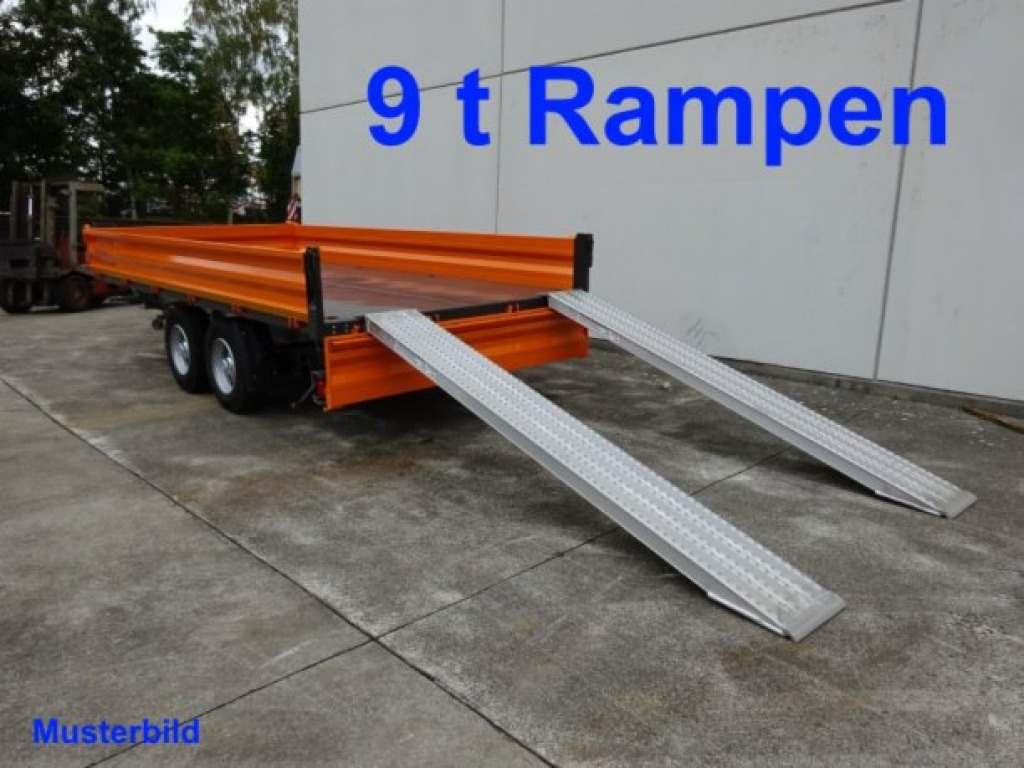 新的 翻斗拖车 Möslein TTD13- BA Orange  13 t Tandem Kipper Tiefladermit Bordwand- Aufsatz-- Neufahrzeug --：图8