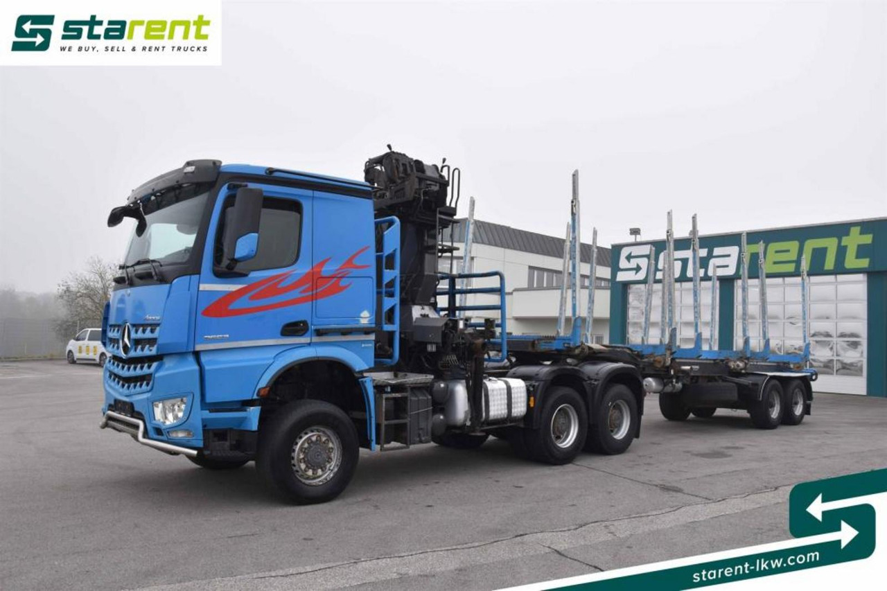 Mercedes Benz Arocs 3653 6x6 Penz Holzkran + Ressenig Holzrungen - 牵引车:图2 Mercedes Benz Arocs 3653 6x6 Penz Holzkran + Ressenig Holzrungen - 牵引车:图2
