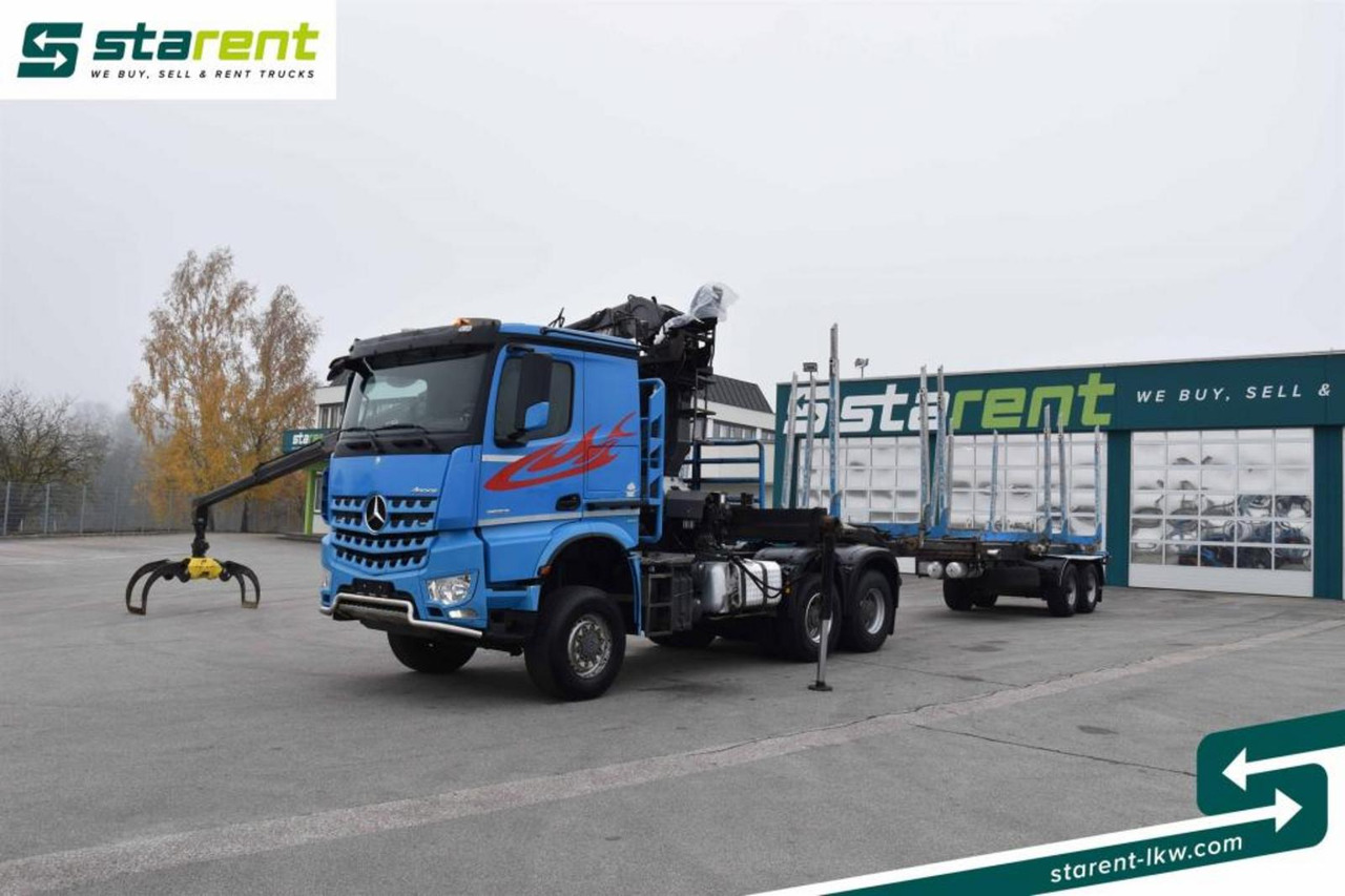 Mercedes Benz Arocs 3653 6x6 Penz Holzkran + Ressenig Holzrungen - 牵引车:图1 Mercedes Benz Arocs 3653 6x6 Penz Holzkran + Ressenig Holzrungen - 牵引车:图1