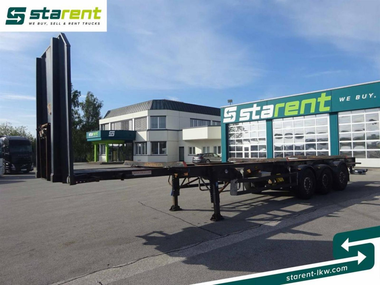 Schwarzmüller Holzrungenauflieger Liftachse TÜV gültig bis 09/25 - 木材运输半挂车:图1 Schwarzmüller Holzrungenauflieger Liftachse TÜV gültig bis 09/25 - 木材运输半挂车:图1