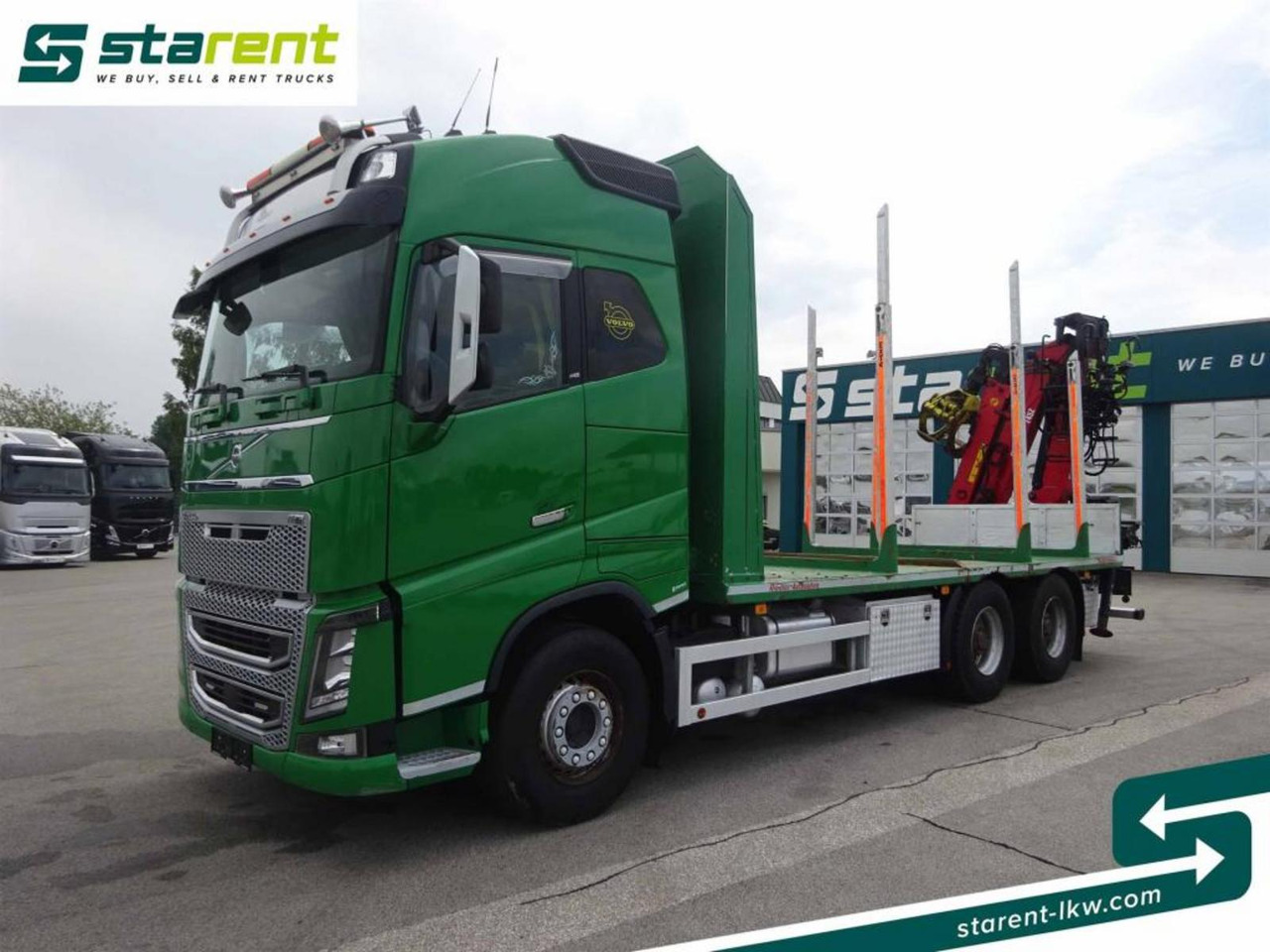 木材运输车 Volvo FH16 550 6x4 Holzaufbau mit Kran (Loglift 145Z)：图1