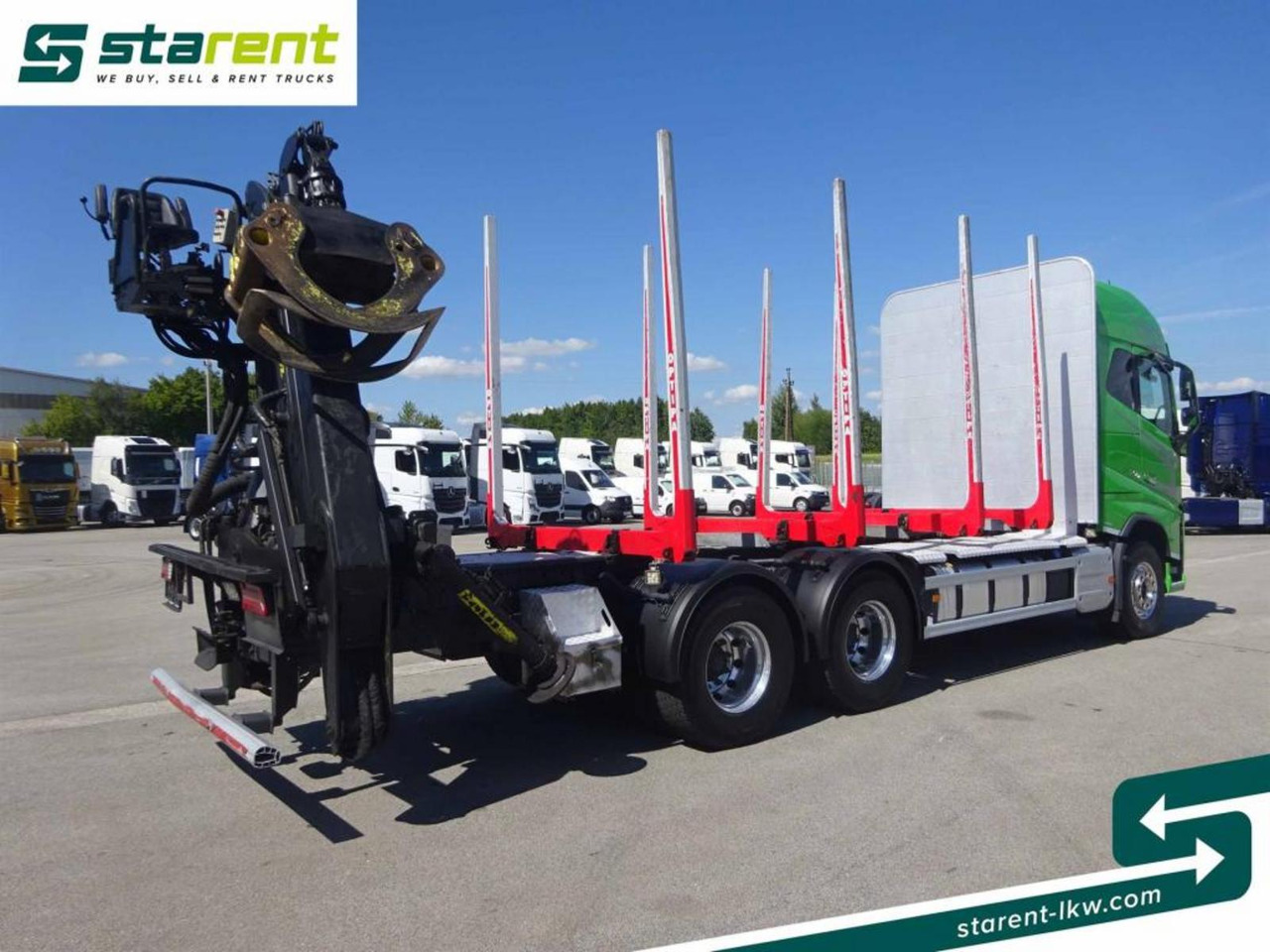 Volvo FH16 750 6x4 Holzaufbau mit Kran (Tajfun LIV120Z) - 木材运输车:图5 Volvo FH16 750 6x4 Holzaufbau mit Kran (Tajfun LIV120Z) - 木材运输车:图5