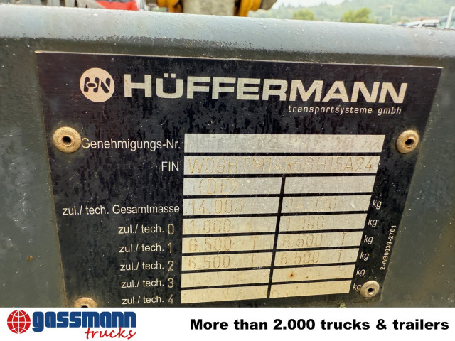Hüffermann HTM 13.35 P Absetzanhänger - 集装箱运输车/ 可拆卸车身的拖车:图2 Hüffermann HTM 13.35 P Absetzanhänger - 集装箱运输车/ 可拆卸车身的拖车:图2