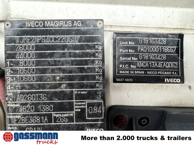 Iveco Trakker AD260T36 6x4 - 驾驶室底盘卡车:图2 Iveco Trakker AD260T36 6x4 - 驾驶室底盘卡车:图2