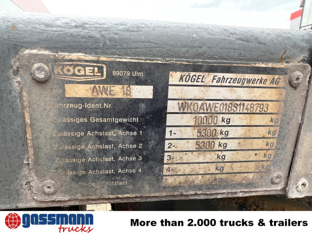 Kögel AWE 18, Ex-Fahrschule - 集装箱运输车/ 可拆卸车身的拖车:图4 Kögel AWE 18, Ex-Fahrschule - 集装箱运输车/ 可拆卸车身的拖车:图4