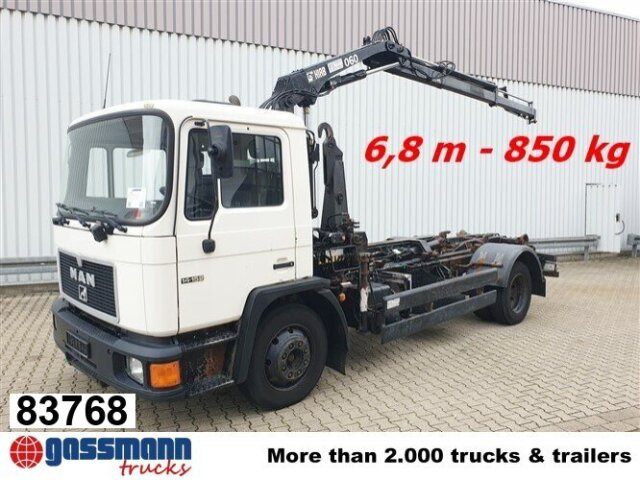 MAN 14.152 F 4x2 BB mit Kran Hiab 060-2 - 吊钩升降车, 起重车:图1 MAN 14.152 F 4x2 BB mit Kran Hiab 060-2 - 吊钩升降车, 起重车:图1
