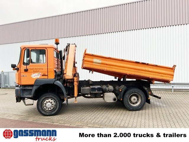 MAN 19.293 4x4 BL mit Kran Meiller MK77RS2 - 翻斗车, 起重车:图2 MAN 19.293 4x4 BL mit Kran Meiller MK77RS2 - 翻斗车, 起重车:图2