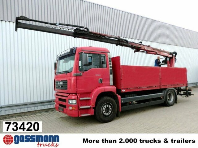 MAN TGA 18.360 4x2, Baustoff, Kran ATLAS 125.1 - 栏板式/ 平板卡车, 起重车:图1 MAN TGA 18.360 4x2, Baustoff, Kran ATLAS 125.1 - 栏板式/ 平板卡车, 起重车:图1