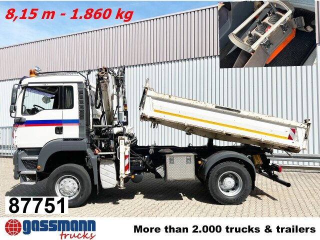 MAN TGA 18.440 4x4 BB mit Kran Atlas AK 165.2E, Funk - 翻斗车, 起重车:图1 MAN TGA 18.440 4x4 BB mit Kran Atlas AK 165.2E, Funk - 翻斗车, 起重车:图1