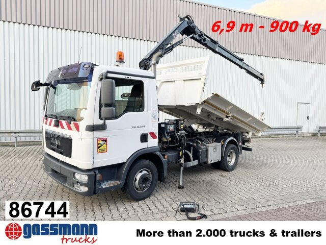 MAN TGL 12.250/340 4X2 BB, Bordmatik, Kran Hiab 066 - 翻斗车, 起重车:图1 MAN TGL 12.250/340 4X2 BB, Bordmatik, Kran Hiab 066 - 翻斗车, 起重车:图1