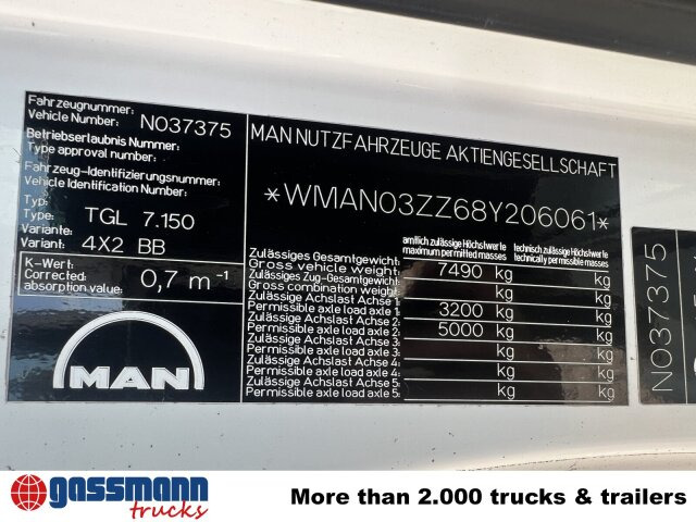 MAN TGL 7.150 4x2 BB mit LBW BÄR - 栏板式/ 平板卡车:图4 MAN TGL 7.150 4x2 BB mit LBW BÄR - 栏板式/ 平板卡车:图4