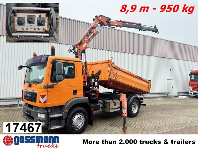 MAN TGM 18.290 4X2 BB mit Kran Atlas AK 92.2-A2, - 翻斗车, 起重车:图1 MAN TGM 18.290 4X2 BB mit Kran Atlas AK 92.2-A2, - 翻斗车, 起重车:图1
