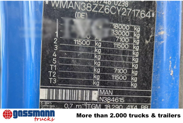 MAN TGM 18.290 4X4 BB, EEV, Heckkran Atlas AK - 翻斗车, 起重车:图2 MAN TGM 18.290 4X4 BB, EEV, Heckkran Atlas AK - 翻斗车, 起重车:图2