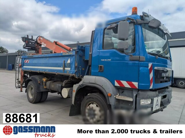 MAN TGM 18.290 4X4 BB, EEV, Heckkran Atlas AK - 翻斗车, 起重车:图1 MAN TGM 18.290 4X4 BB, EEV, Heckkran Atlas AK - 翻斗车, 起重车:图1