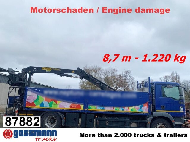 MAN TGM 18.290 4x2 BL, Heckkran Palfinger PK12001L, - 栏板式/ 平板卡车, 起重车:图1 MAN TGM 18.290 4x2 BL, Heckkran Palfinger PK12001L, - 栏板式/ 平板卡车, 起重车:图1