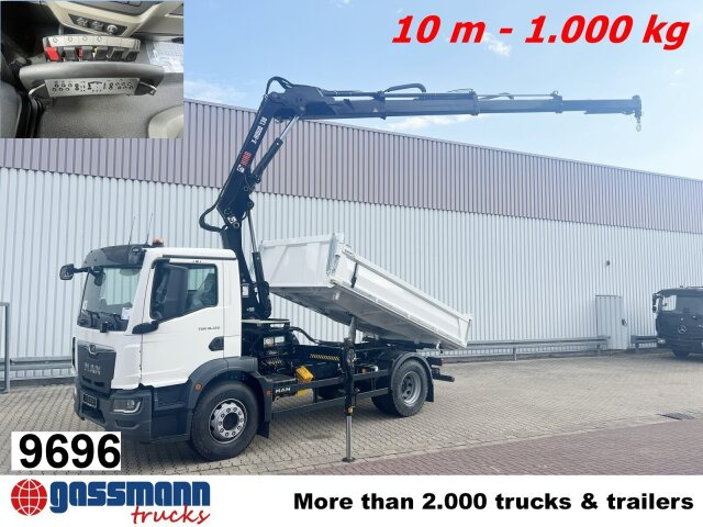 MAN TGM 18.320 4x2 BB CH mit Kran Hiab X-Hiduo - 翻斗车, 起重车:图1 MAN TGM 18.320 4x2 BB CH mit Kran Hiab X-Hiduo - 翻斗车, 起重车:图1