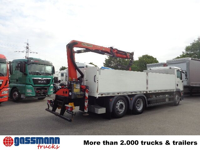 栏板式/ 平板卡车, 起重车 MAN TGM 26.340 6x2-4 LL,Lenk-Liftachse, Heckkran,：图7