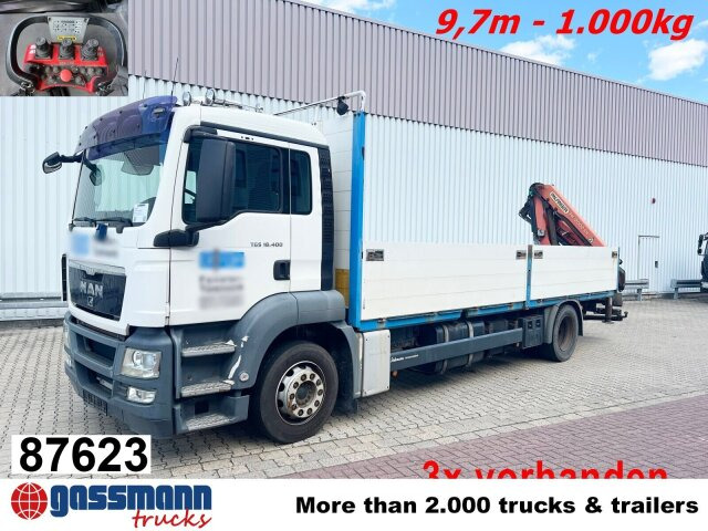 MAN TGS 18.400 4X2 BL, Kran PK 12002-EH B Funk, 2x - 栏板式/ 平板卡车, 起重车:图1 MAN TGS 18.400 4X2 BL, Kran PK 12002-EH B Funk, 2x - 栏板式/ 平板卡车, 起重车:图1