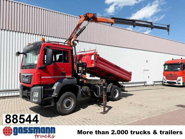 MAN TGS 18.400 4x4 BB, Navi, Kran Atlas 120.2E-A3L, - 翻斗车, 起重车:图1 MAN TGS 18.400 4x4 BB, Navi, Kran Atlas 120.2E-A3L, - 翻斗车, 起重车:图1