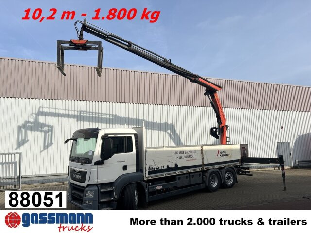 MAN TGS 26.400 6x2-4 LL, Navi, Lenk-/Liftachse, - 栏板式/ 平板卡车, 起重车:图1 MAN TGS 26.400 6x2-4 LL, Navi, Lenk-/Liftachse, - 栏板式/ 平板卡车, 起重车:图1