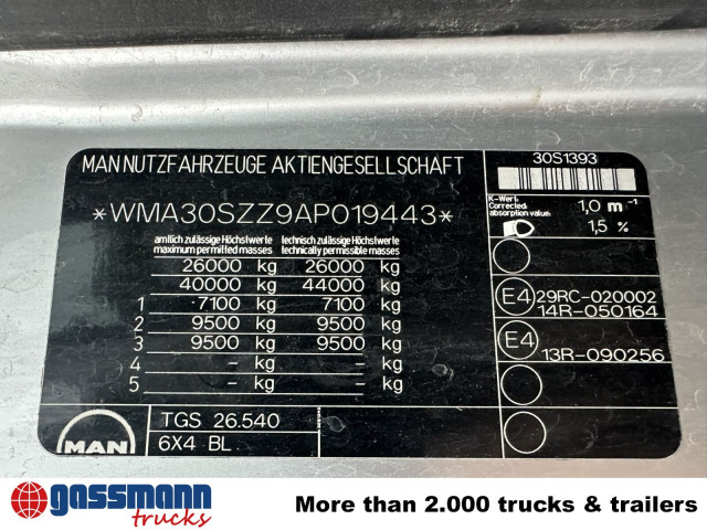 MAN TGS 26.540 6x4 BL, Bordmatik, Retarder, Meiller - 翻斗车:图5 MAN TGS 26.540 6x4 BL, Bordmatik, Retarder, Meiller - 翻斗车:图5