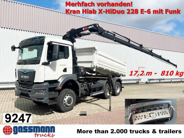 MAN TGS 33.430 6x6 BB CH mit Kran Hiab X-HiDuo 228 - 翻斗车, 起重车:图1 MAN TGS 33.430 6x6 BB CH mit Kran Hiab X-HiDuo 228 - 翻斗车, 起重车:图1