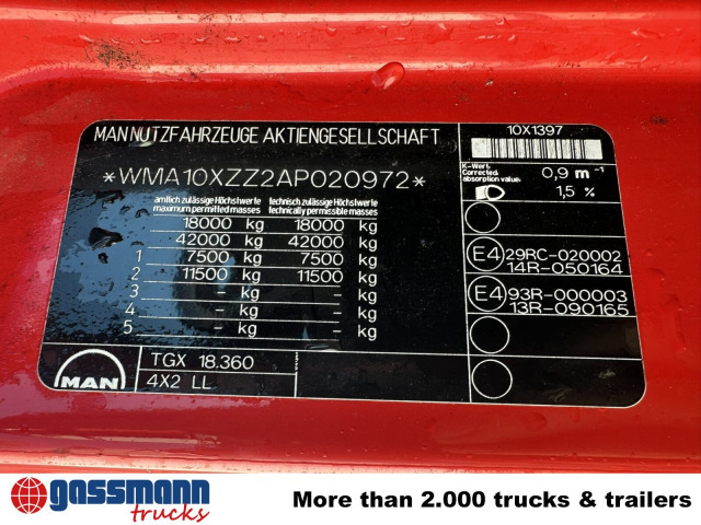 MAN TGX 18.360 4X2 LL, Fahrschule - 集装箱运输车/ 可拆卸车身的卡车:图3 MAN TGX 18.360 4X2 LL, Fahrschule - 集装箱运输车/ 可拆卸车身的卡车:图3