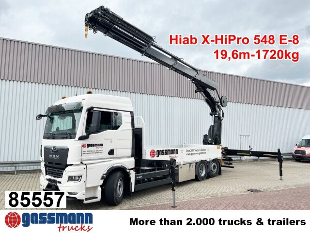 MAN TGX 26.510 6x2-4 LL, Kran Hiab X-HiPro 548 E-8, - 栏板式/ 平板卡车, 起重车:图1 MAN TGX 26.510 6x2-4 LL, Kran Hiab X-HiPro 548 E-8, - 栏板式/ 平板卡车, 起重车:图1