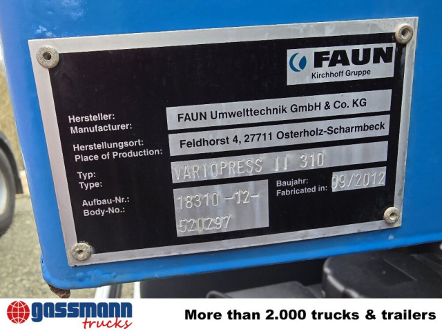 Mercedes-Benz Actros 2032 LA 4x4, Faun Variopress 310 ca. - 垃圾车:图4 Mercedes-Benz Actros 2032 LA 4x4, Faun Variopress 310 ca. - 垃圾车:图4